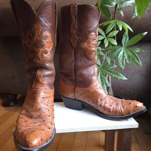 Men's Lucchese Classics Full Quill Ostrich Leather Cowboy Boots